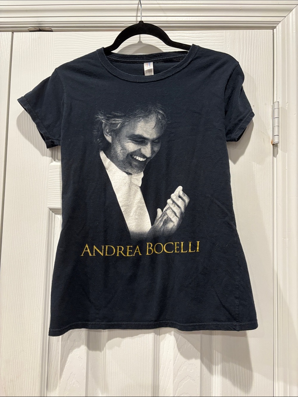 Andrea Bocelli Graphic Tee with Gold Lettering 2015 tour